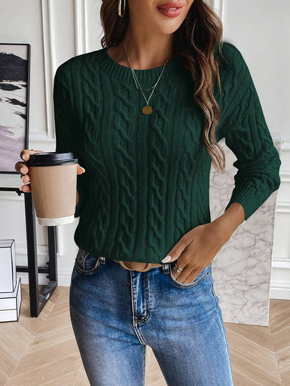 French-Style Chunky Drop Shoulder Sweater