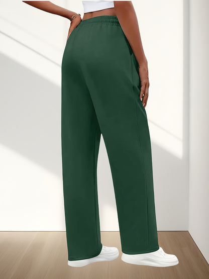 4pcs Women's Casual Jogger Pants with Drawstring and Dual Pockets, Solid Color Women's Apparel Suitable for All Seasons
