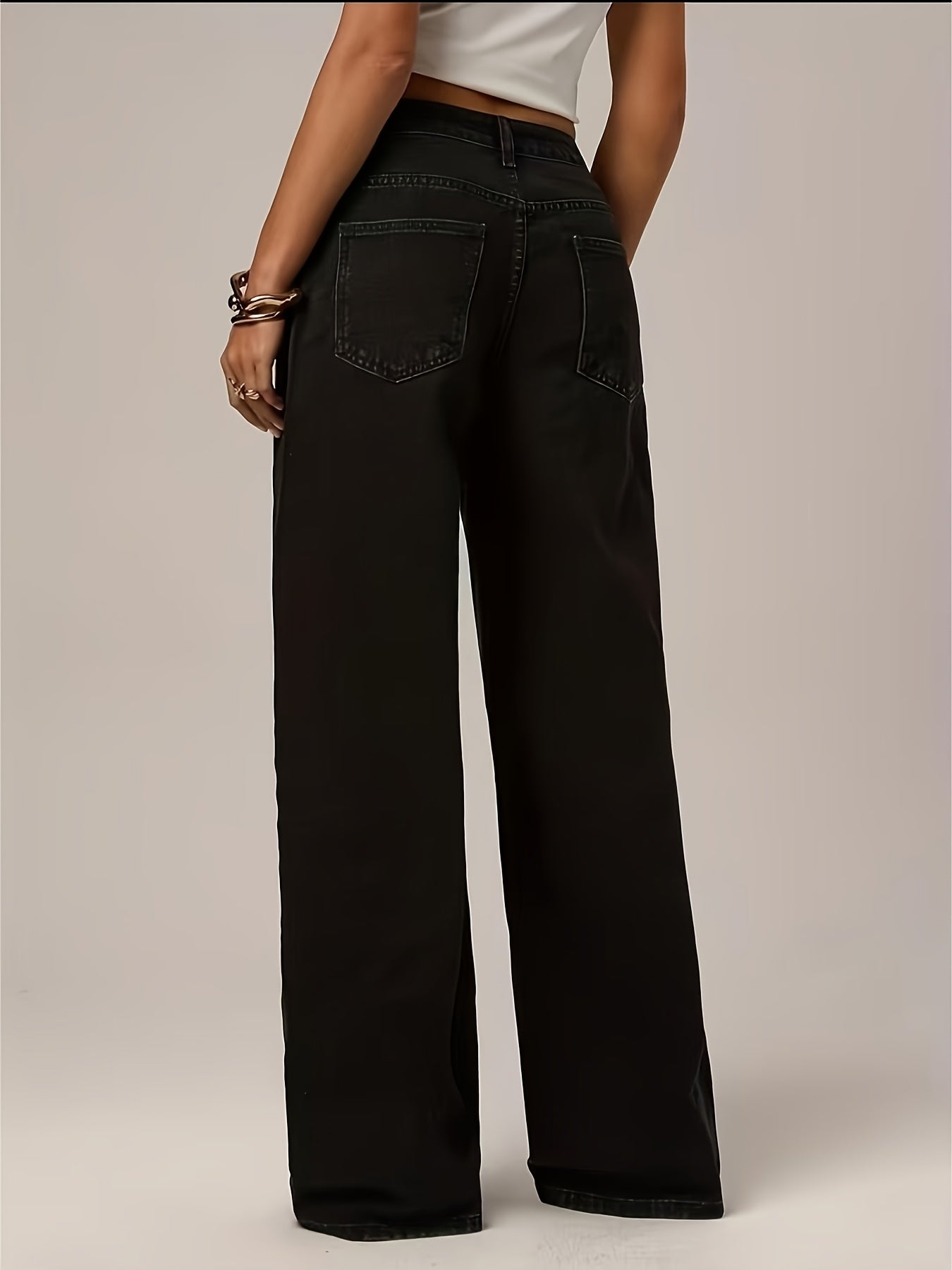 Summer New Low-Rise Light-Colored Straight Leg Loose Casual Office Commuter Women's Stretch Denim Jeans
