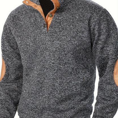 Autumn and winter Men's stand-collar long-sleeve casual sweatshirt top