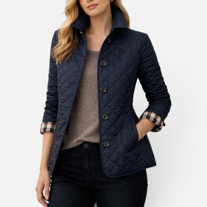 Quilted Button Front Jacket