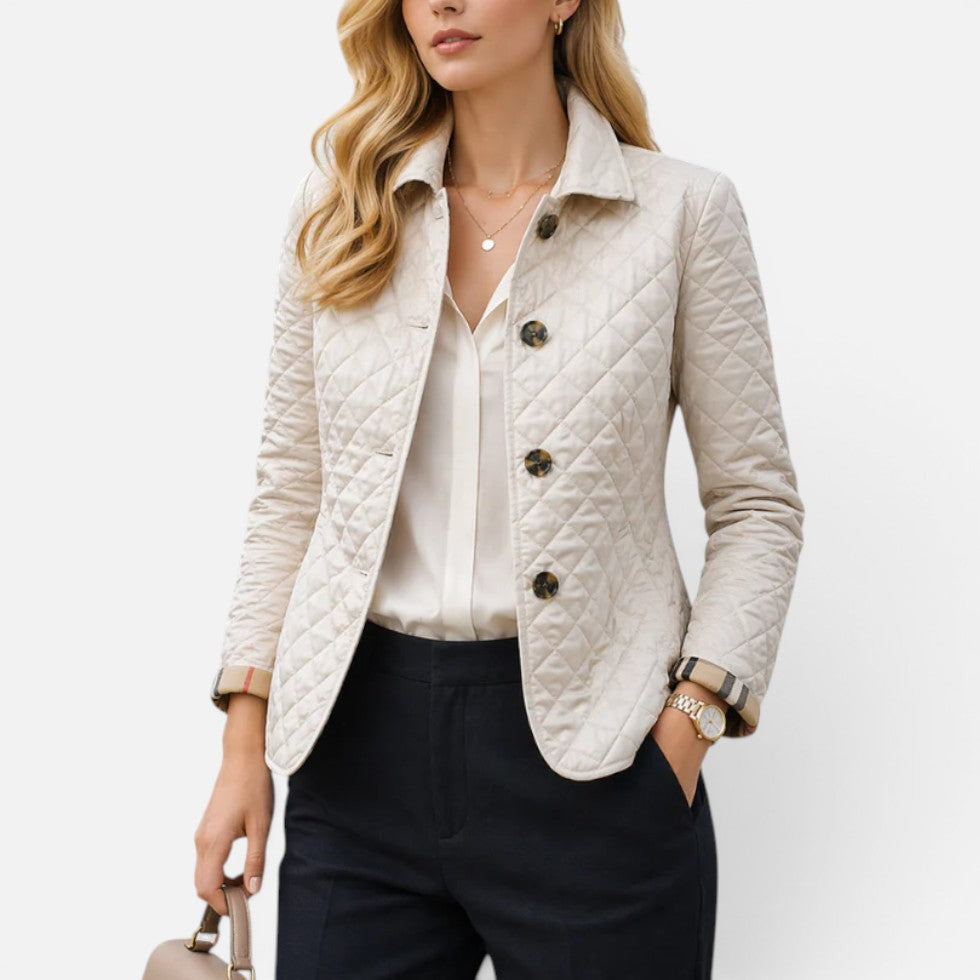 Quilted Button Front Jacket