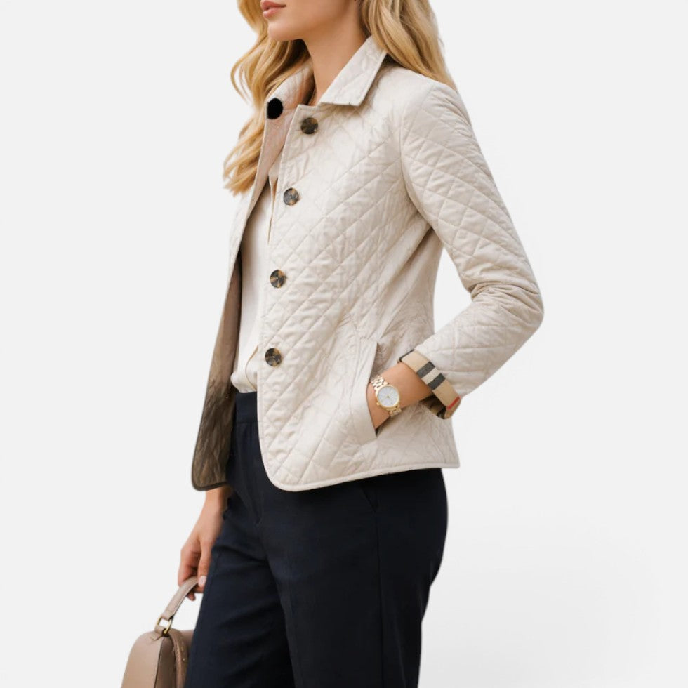 Quilted Button Front Jacket