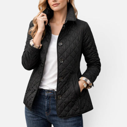 Quilted Button Front Jacket
