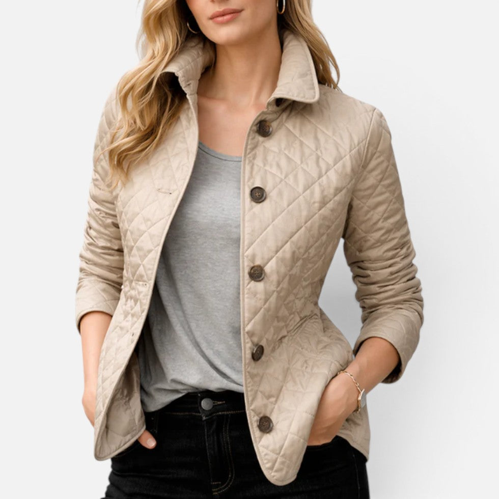Quilted Button Front Jacket