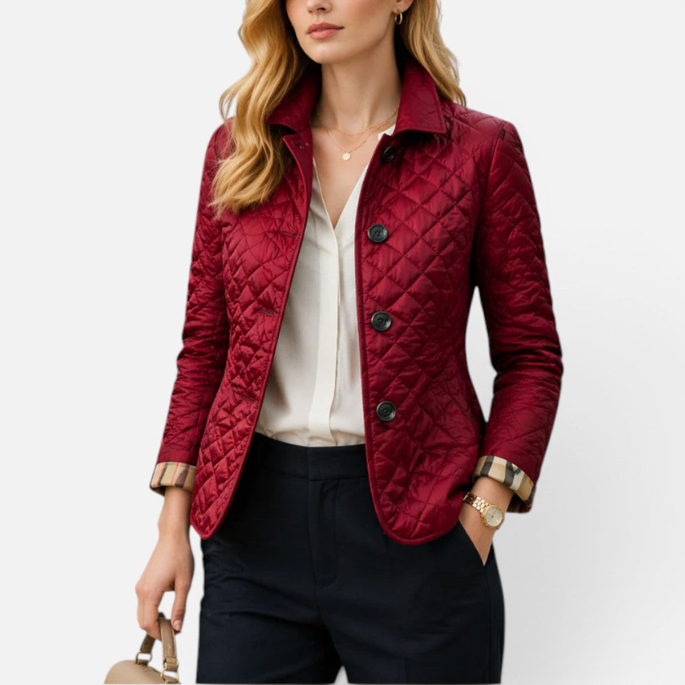 Quilted Button Front Jacket